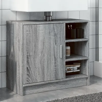 Produktbild von "2026 Promotion" Waschbeckenunterschrank - Badezimmerschrank - Grau Sonoma 63x29x55 cm - Holzwerkstoff - Badezimmer CC30555