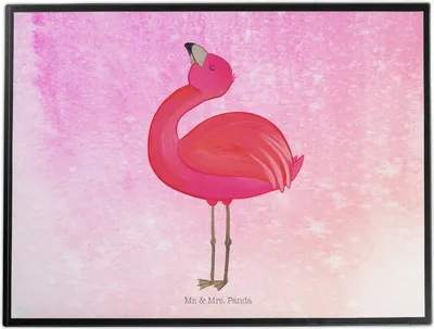 Produktbild von Mr. & Mrs. Panda schreibtischunterlage Flamingo Stolz - Aquarell Pink - Geschenk, Schreibunterlage, Unterlage Schreibtisch, Rosa, Mama, Tischunterlage, Freude, tischmatte
