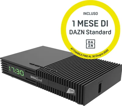 Immagine prodotto di Digiquest DAZN_TI9 set-top box TV Satellite Full HD Nero