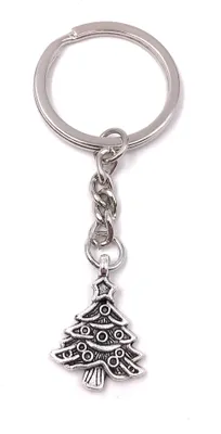 Produktbild von Onwomania Schlüsselanhänger Tannenbaum Christbaum Weihnachten Winter Metall Anhänger Charm