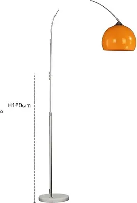 Produktbild von Stehlampe, modernes minimalistisches Design, dimmbares LED-Licht, Orange-a, EU-Stecker, warmes Licht
