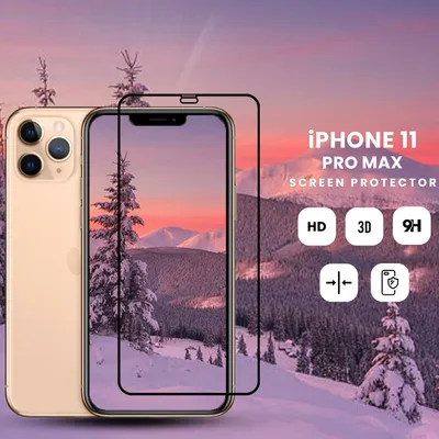 Zdjęcie produktu dla iPhone 11 Pro Max - szkło hartowane 9H - ochrona wyświetlacza 3D w super jakości