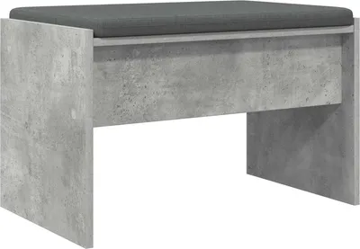 Produktbild von Cloris Designermöbel Flurbank mit Kissen Beton Grau 60x38x46cm - Sitzbänke HOMMIE800230