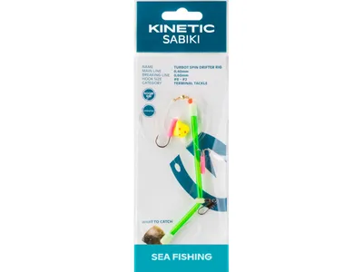 Produktbild von Kinetic Sabiki Turbot Spin Drifter #8/#2 Green Plattfisch Scholle Flunder Vorfach Rig system