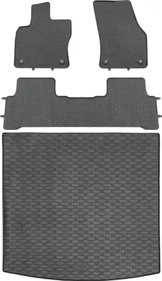 Image de RIGUM 437065 Coffre + GEYER 891/3C Tapis de sol - VW Touran II Minivan 09.2015 (coffre supérieur) Repose-pieds AV2 avant - MONTAGE
