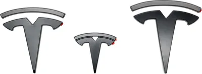 Produktbild von Emblematy z logo w kolorze czarnym dla Tesli Model 3