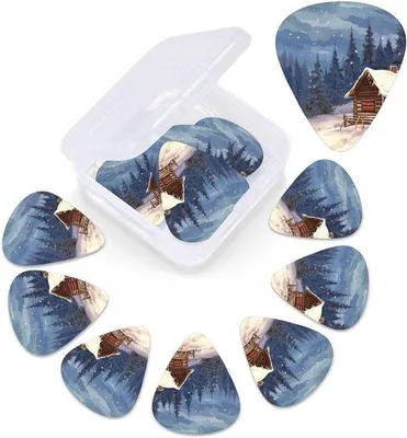 Productafbeelding van Gitaar Plectrums - Plectrums Set - Muziek Maken - Hartvorm Ontwerp - 12 Stuks - Wit