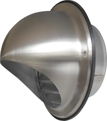 Produktbild von Edelstahl Lüftungsgitter 150 mm mit Feingitter Lamellengitter Wetterschutzgitter Insektenschutzgitter Außengitter Abluft Lufthaube Außengitter Modell: VLA-150