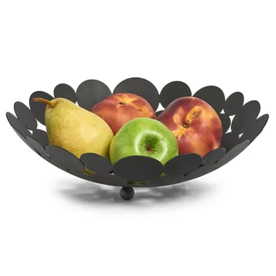 Produktbild von Zeller Runde Obstschale/Obstschalen - Metall - schwarz - 29 cm