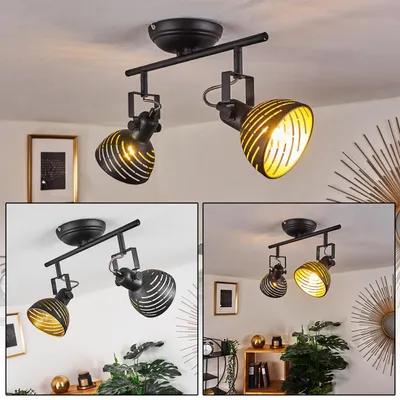 Produktbild von Mitterthal »Mitterthal« Deckenlampe, Metall, Schwarz/Goldfarben