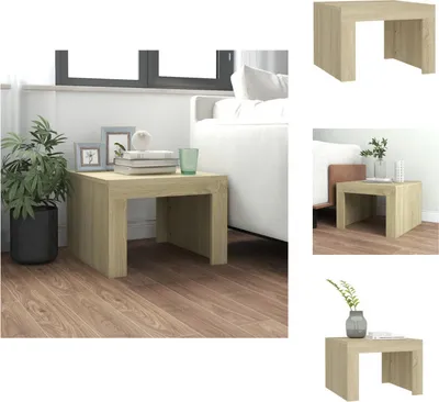 Obrázek produktu pro vidaXL Konferenční stolek Sonoma dub 50x50x35 cm materiál na bázi dřeva - Konferenční stolky