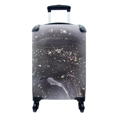 Produktbild von MuchoWow® Koffer Handgepäck Trolley Rollkoffer Kleine Reisekoffer mit 4 Rollen - Marmor - Luxus - Glitzer - Cabin Size < 55x40x23 cm & 55x40x20 cm - Fotokoffer - Kabinenkoffer - Boardgepäck - Reise-Box - Reisekoffer - Reisegepäck - Koffer mit Bild - Trolley für Kinder