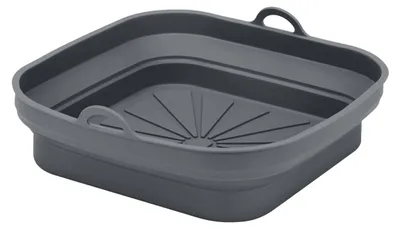 Produktbild von METALTEX 222193000 Faltbarer Silikonkorb für Airfryer 21,5 x 21,5 cm, geeignet für Heißluftfritteuse, Mikrowelle und Ofen
