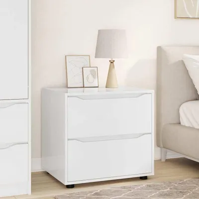 Produktbild von "Schlussverkauf" Aufbewahrungsschrank 1 PC - Mehrzweckschrank für Wohnzimmer/Büro - Hochglanz Weiß 60x48x57 cm  C7183