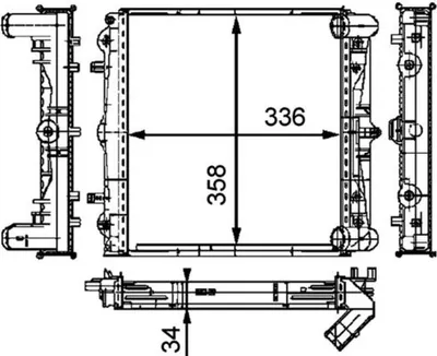 Produktbild von Mahle Motorkühler für Porsche 911 Boxster