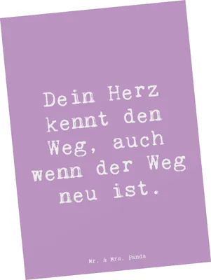 Produktbild von Mr. & Mrs. Panda Postkarte Spruch Trennung von den Eltern - Lavendeltraum - Geschenk, Vertrauem, Grußkarte, Mutmacher, Fotokarte, positive Energie, Trost, Ansichtskarte