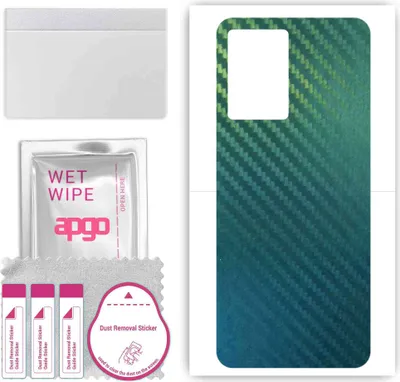 Produktbild von apgo Rückseite Schutzfolie, Skin, kompatibel mit ZTE Blade V41 Smart, Hinten Displayschutzfolie aus Vinylfolie, kratzfest, einfache Montage - Kohlenstoff-Chamäleon CAKA1