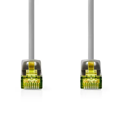 Image de Nedis Câble réseau CAT7 - S/FTP - RJ45 mâle - RJ45 mâle - 20,0 m - Snagless - Rond - LSZH - Gris - Etiquette