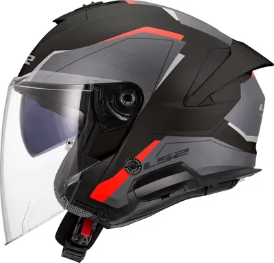 Produktbild von LS2 OF618 Verso II Air Jethelm, schwarz/rot, XL (61/62)
