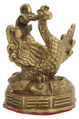 Messing Phoenix Standbild Feng Shui Skulptur, 5,8 cm