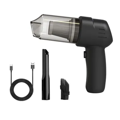 Produktbild von Tragbarer Staubsauger mit 100 W und 9000 Pa starkem Motor, kabelloses Handstaubsauger-Set für Auto, Haushalt und Büro, Schwarz