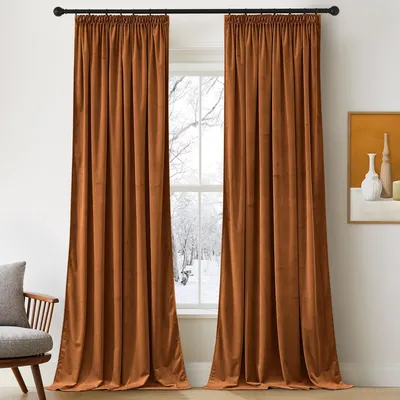 Produktbild von Verdunkelungsvorhänge 300 g/m² - Samtvorhänge - 2 Stück - 132x240 cm - Faltenband