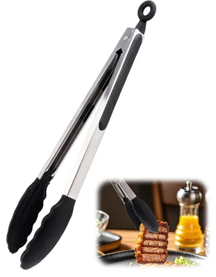Produktbild von 30 cm Silikon-Küchenzange mit Edelstahlkern
