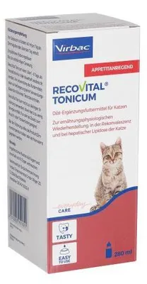 Produktbild von RecoVital Tonicum Katze 280ml in der Reconvaleszenz und hepatischer Lipidose