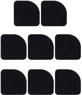 Immagine prodotto di Cuscinetti antivibrazioni per lavatrice e asciugatrice - Set da 8 pezzi - Nero - Tappetini in gomma - Adatti per lavatrice e asciugatrice - Smorzatori di vibrazioni
