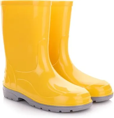Produktbild von Uni Kinder Gummistiefel Regenstiefel  Regenschuhe mit Filzeinlage Regenstiefel  für Jungen und Mädchen Gelb 34