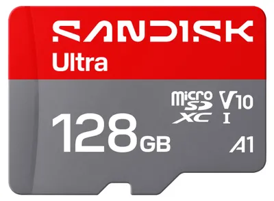 Produktbild von SANDISK Ultra microSDXC 128 GB, UHS-I-Karte + SD-Adapter (bis zu 195 MB/s Lesegeschwindigkeit)