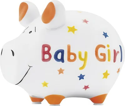 Immagine prodotto di KCG Sparschwein Baby Girl Keramik mit Stopfen 12x10cm