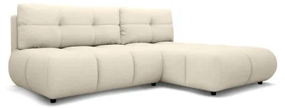 Zdjęcie produktu dla Sofa narożna z funkcją spania Milorya, kolor kremowy, strona prawa