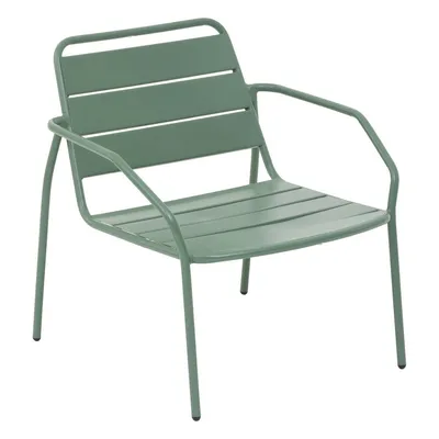 Produktbild von Gartenlounge-sessel "phuket" olivgrün aus epoxybehandeltem stahl  - Hespéride