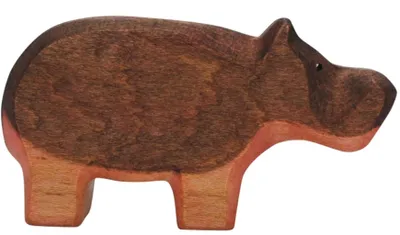 Produktbild von HolzWald - 5512 - Exotische Tiere, Nilpferd, Holz, Handarbeit, 7,6cm x 14cm x 2,5cm