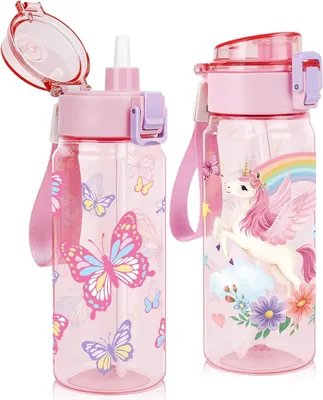Image de Bouteille d'eau de 550 ml, anti-fuite, en Tritan, compatible lave-vaisselle, pour enfants