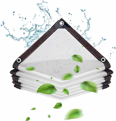 Produktbild von Famanu Abdeckplane 2 x 3 m Transparent - Wasserdicht, mit Ösen