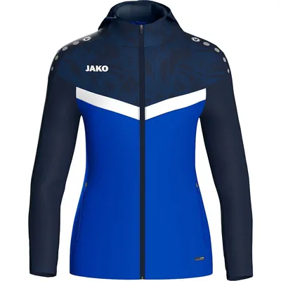 Produktbild von JAKO Damen Kapuzenjacke Iconic, Farbe:royal/marine, Größe:42