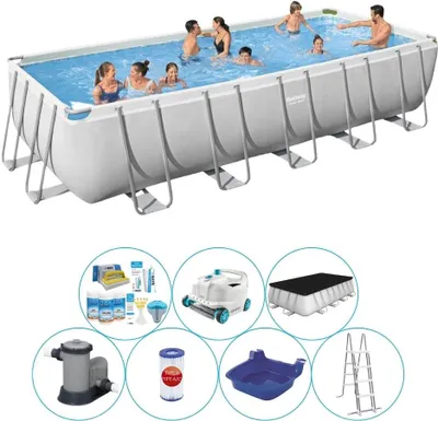 Zdjęcie produktu dla Basen wraz z akcesoriami - Bestway Power Steel 640x274x132 cm Prostokątny