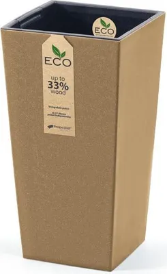 Produktbild von Prosperplast Blumentopf URBI SQUARE Eco Wood Natur 19,5 cm