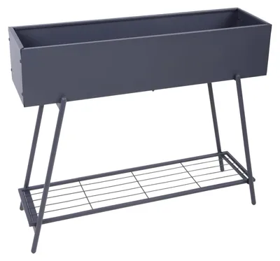 Produktbild von Blumenkasten TARTU Anthrazit Stahl | Pflanzkasten hoch Pflanzkübel Garten/Balkon