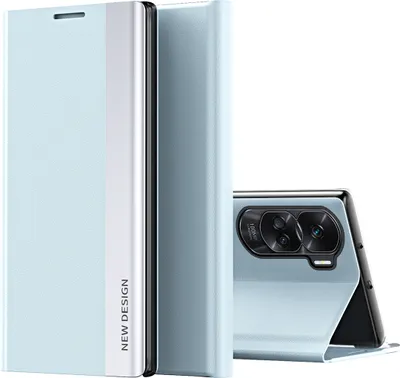 Produktbild von Hülle für Honor 90 Lite 5G Leder PolyurethanKlapphülle Schutzhülle mit Standfunktion Blau