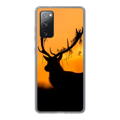Produktbild von MuchoWow® Handyhülle Schutzhülle Hülle für Samsung Galaxy S20 FE Hirsch - Orange - Scherenschnitt - Tiere - Natur Silikon Softcase Handy Hülle - Abdeckung