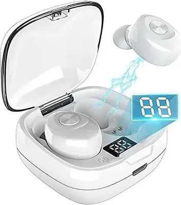 Kabellose Bluetooth-Kopfhörer, wasserdicht nach IPX8 und mit CVC8.0-Geräuschunterdrückungsfunktion.,White