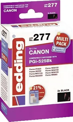 Produktbild von edding Tintenpatrone EDD-277 schwarz Canon PGI-525