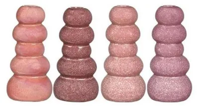 Produktbild von Ideen 4 Jahreszeiten Kieselvase H15xø7cm rosa 4sortierte Farben