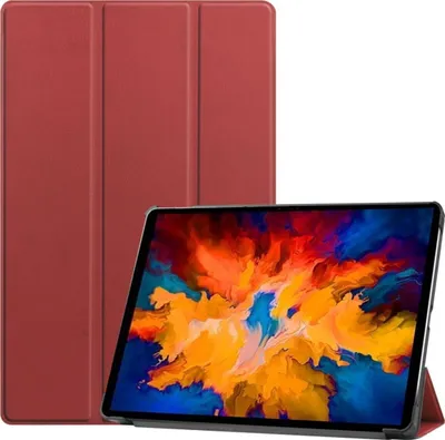 Produktbild von König Design Tablet-Hülle kompatibel mit Lenovo Tab P11 Pro TB-J706L (11.5") Kunstleder Smart Cover Case Etui Wein Rot