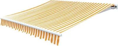 Immagine prodotto di vidaXL Telo per tenda da sole giallo e bianco 4x3 m (senza telaio)