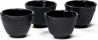 Obrázok produktu pre Sada smaltovaných šálok v japonskom štýle 4 - 65 ml; 5 x 6,5 cm