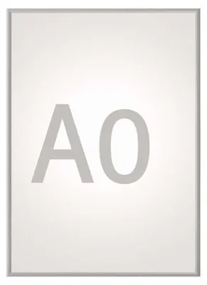 Posterframe A0 silber, Aluminium, 123,3 x 88,5 x 2 cm, Wandmontage